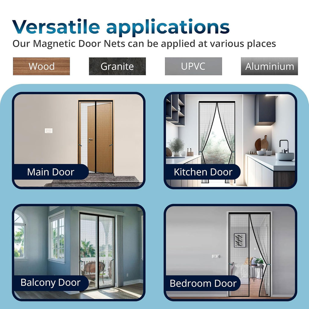 Magnetic Mosquito Net Door Curtain Keep Bugs Out, Let Fresh Air In