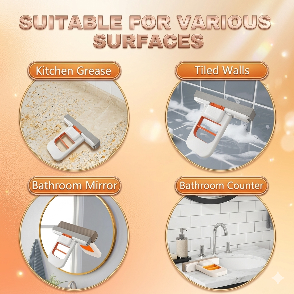 Multipurpose Mini Foldable Mop For Wall & Floor Cleaning | Buy 1 Get 1 Free
