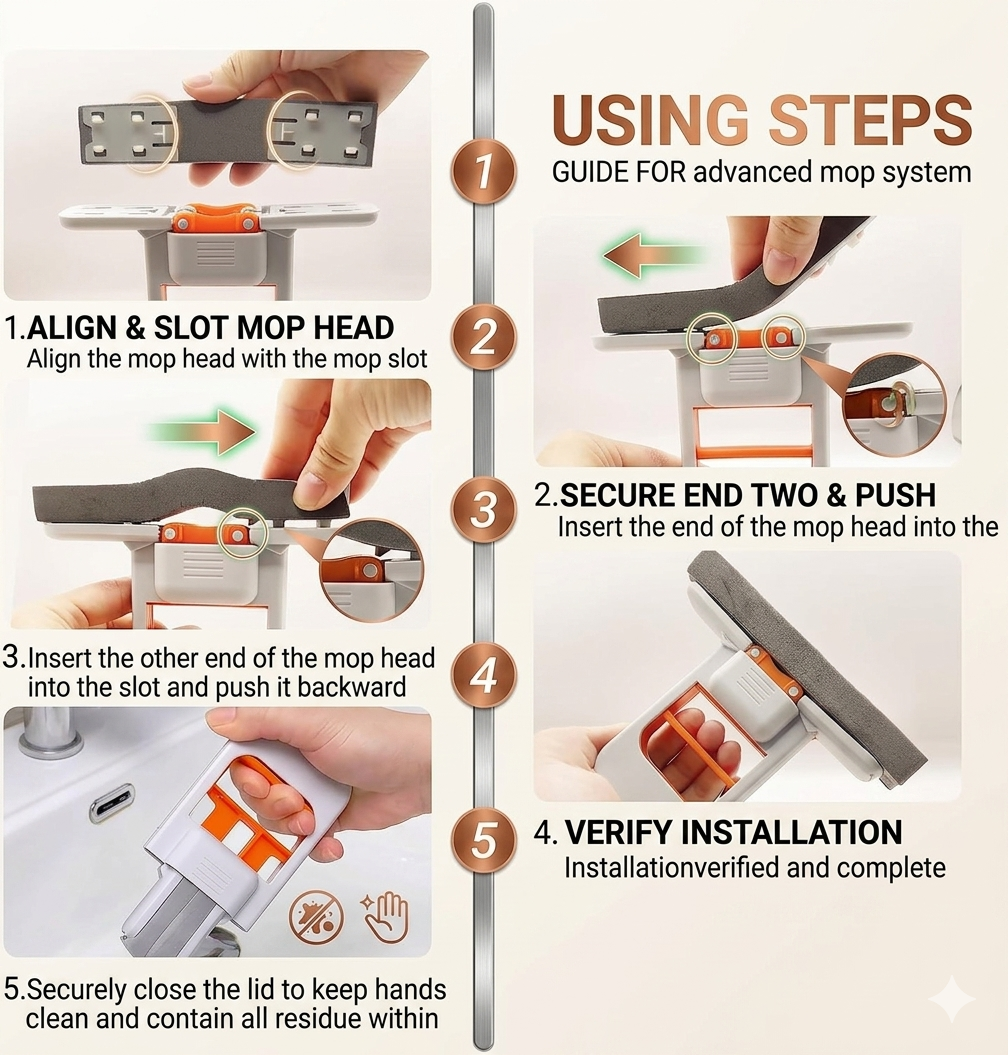 Multipurpose Mini Foldable Mop For Wall & Floor Cleaning | Buy 1 Get 1 Free