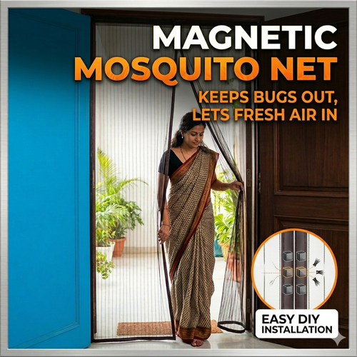 Magnetic Mosquito Net Door Curtain Keep Bugs Out, Let Fresh Air In