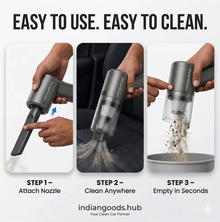 Multifuntional Portable Vaccum Air cleaner - 3 in 1 - Best for Home and Car cleaning